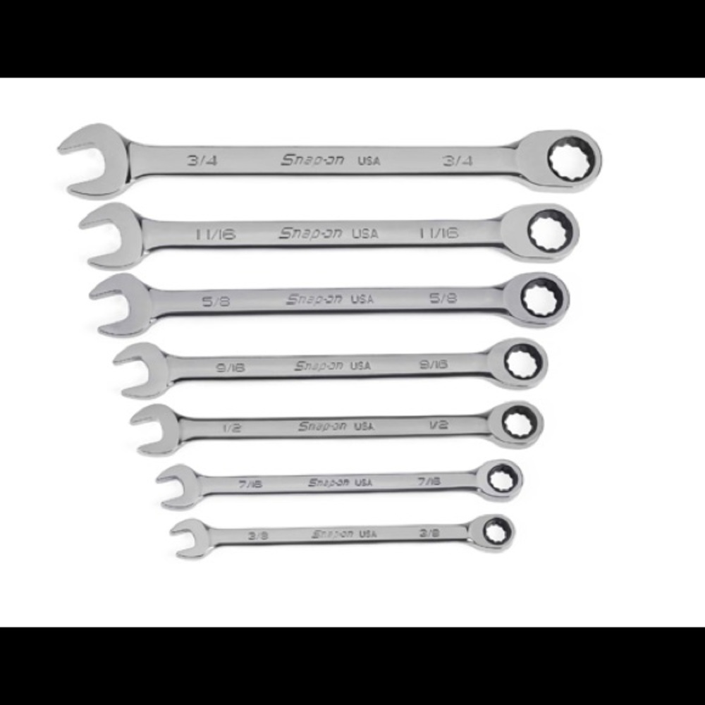 Snap-on Ratcheting Wrench Set 3/8-3/4 never used